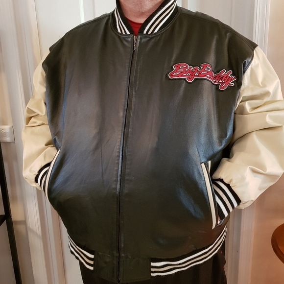 BIG DADDY Two Tone Leather Jacket - Picture 4 of 13